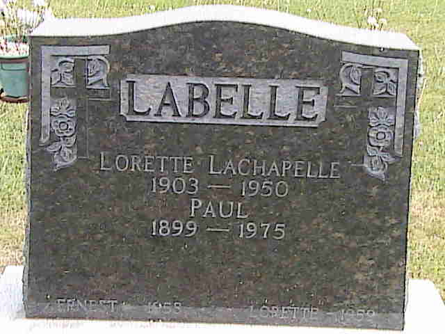 Headstone image of Labelle