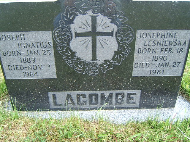 Headstone image of Lacombe