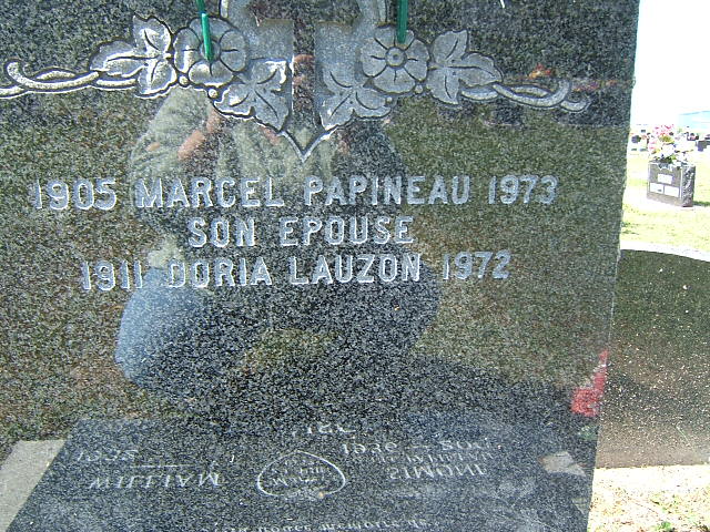 Headstone image of Papineau