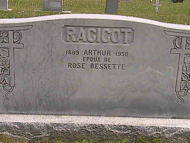 Headstone image of Racicot