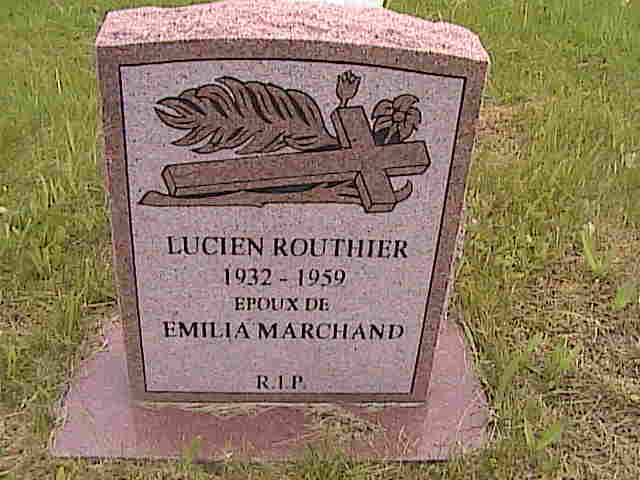 Headstone image of Routhier