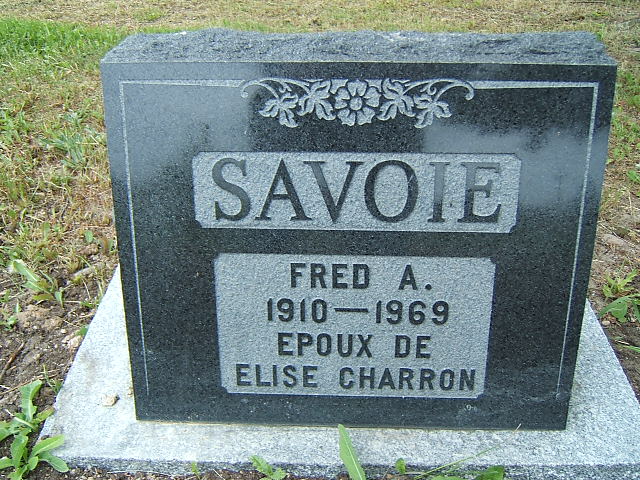 Headstone image of Savoie