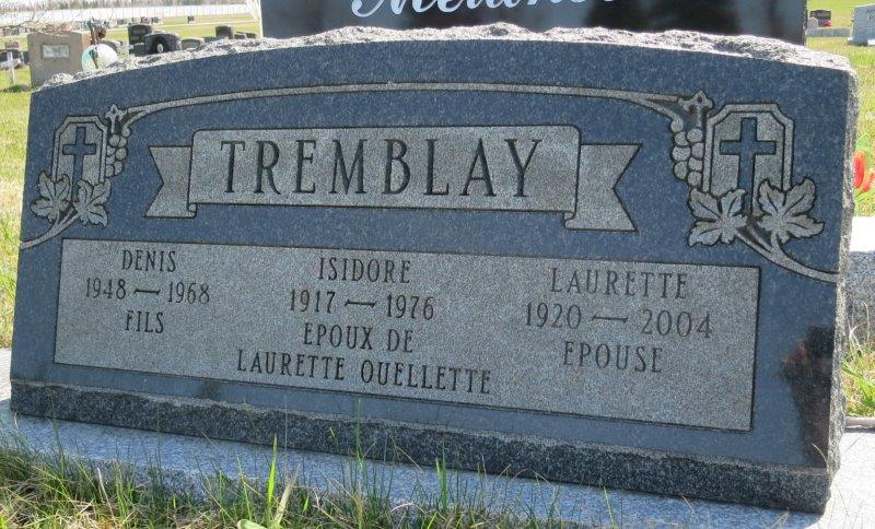 Headstone image of Tremblay