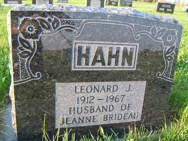 Headstone image of Hahn