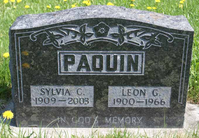 Headstone image of Paquin