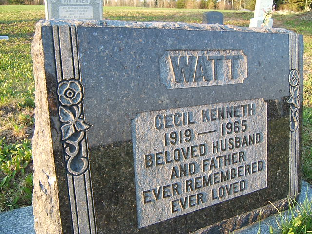 Headstone image of Watt