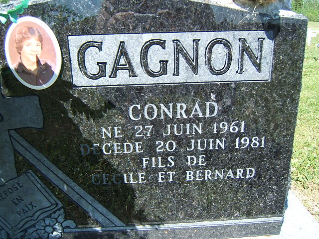 Headstone image of Gagnon