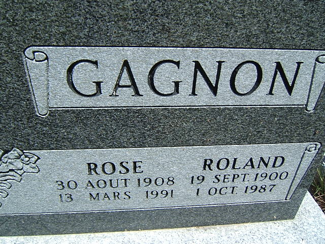 Headstone image of Gagnon
