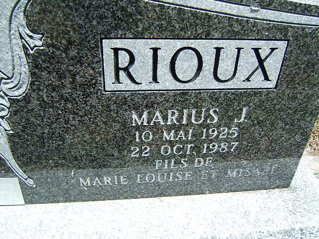 Headstone image of Rioux