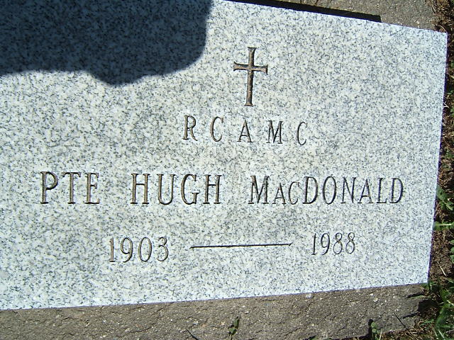 Headstone image of Mac Donald