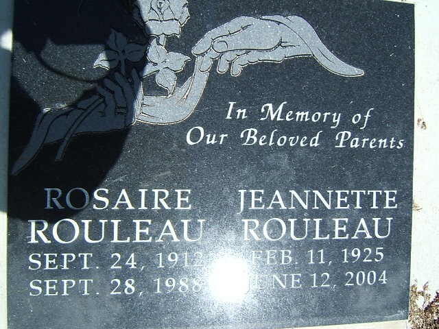 Headstone image of Rouleau