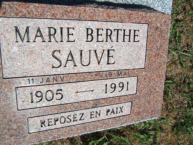 Headstone image of Sauvé