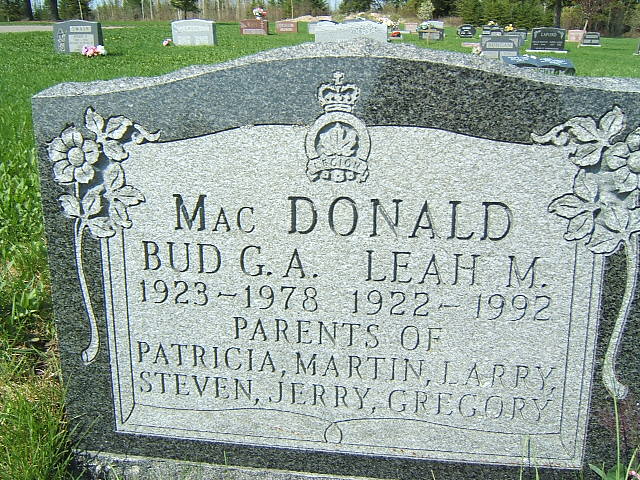 Headstone image of Mac Donald