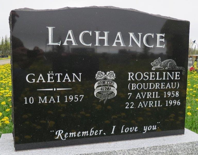 Headstone image of Lachance