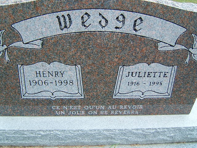 Headstone image of Wedge