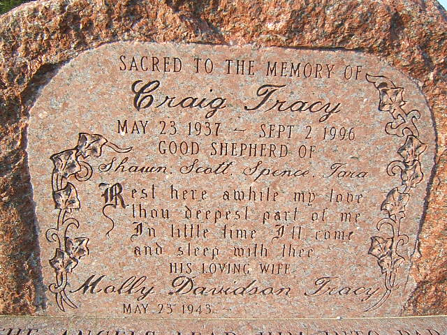 Headstone image of Tracy