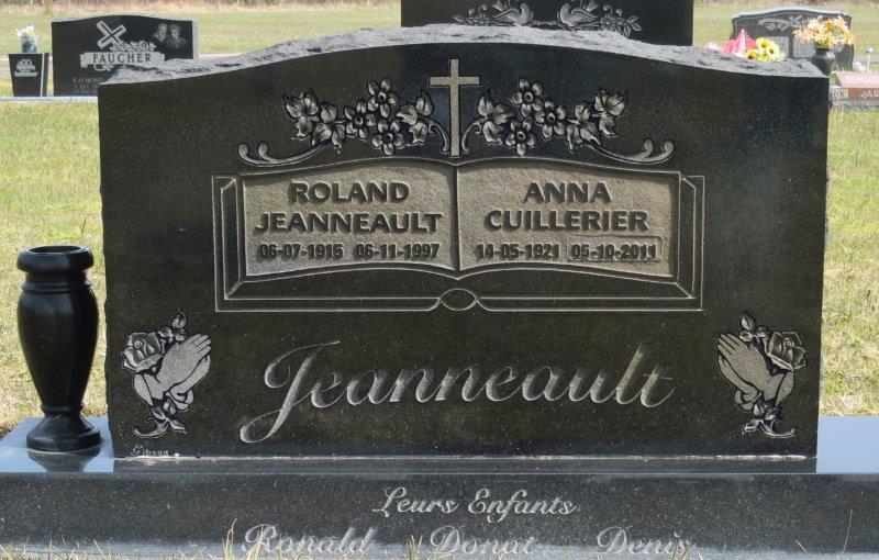 Headstone image of Jeanneault