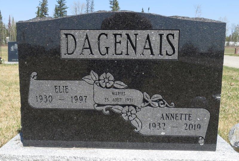 Headstone image of Dagenais