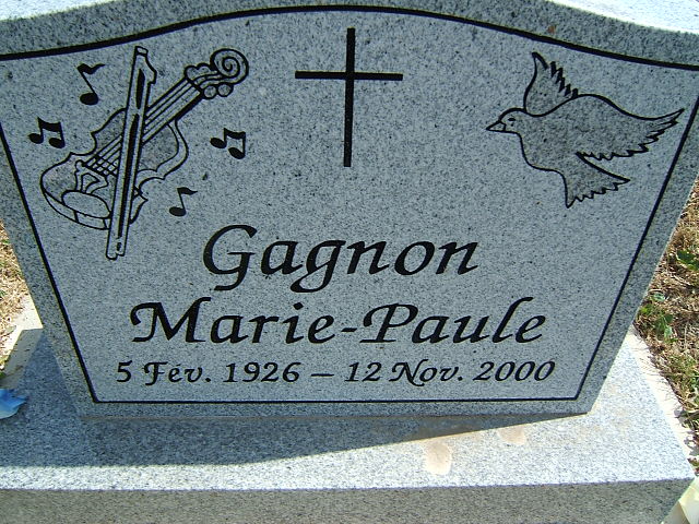 Headstone image of Gagnon