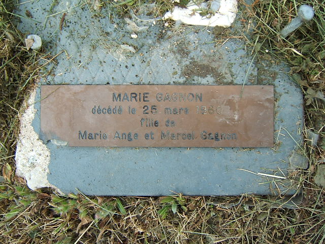 Headstone image of Gagnon