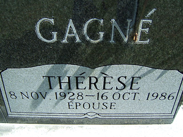 Headstone image of Gagné