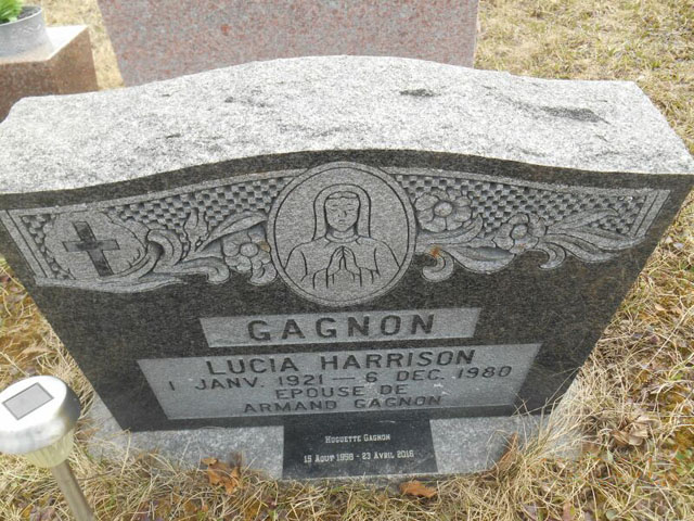 Headstone image of Gagnon