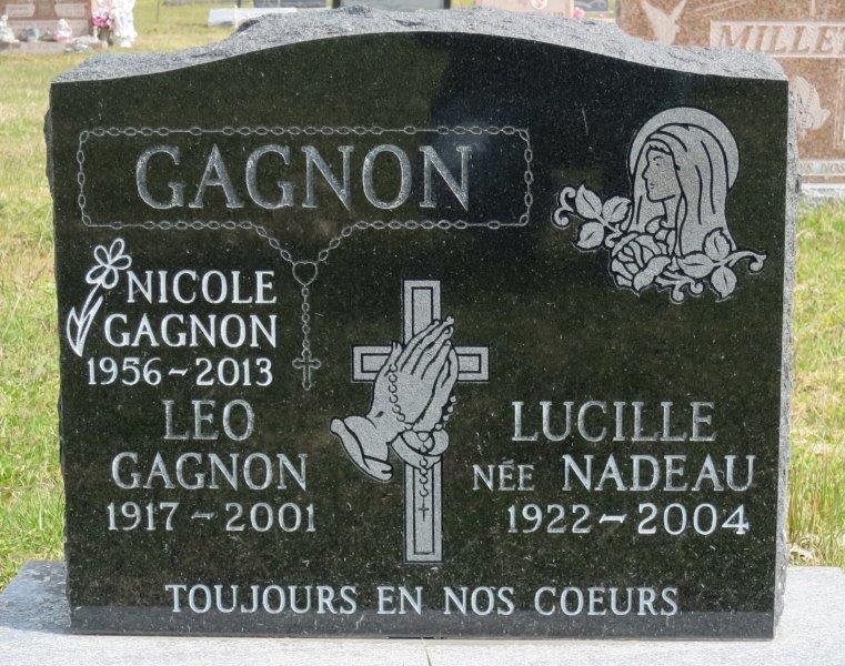 Headstone image of Gagnon