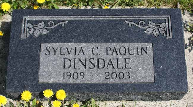 Headstone image of Paquin-Dinsdale