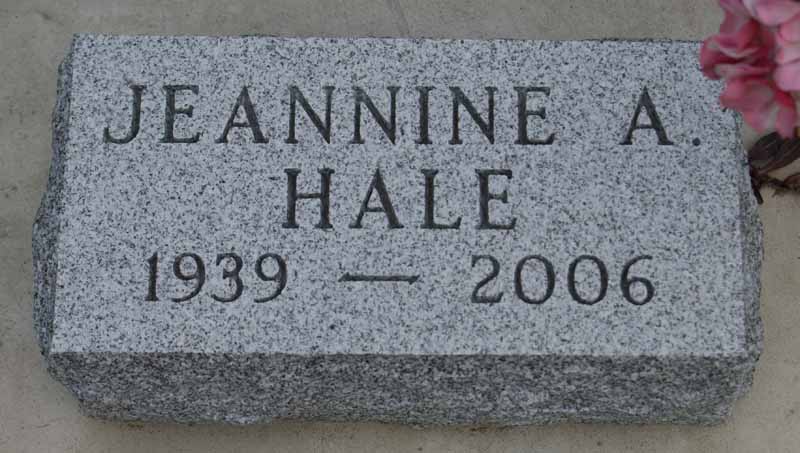 Headstone image of Hale