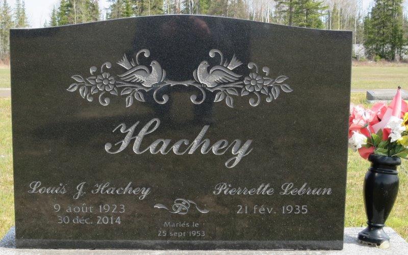 Headstone image of Hachey