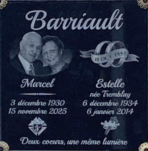 Headstone image of Barriault