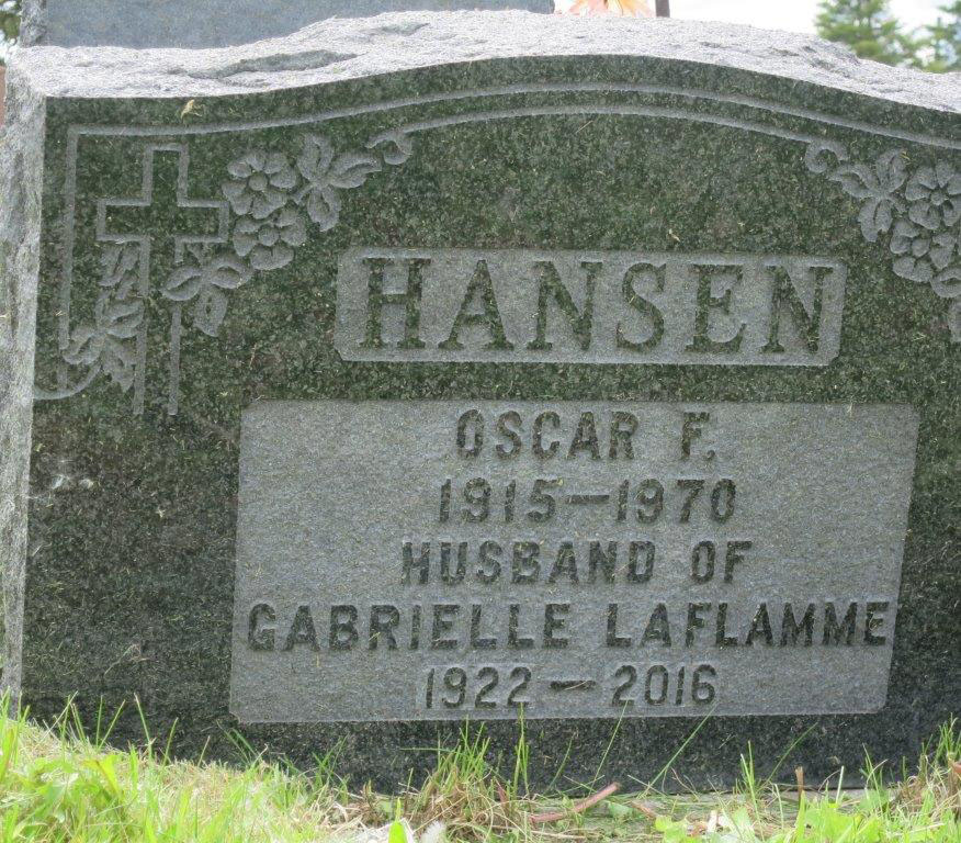 Headstone image of Hansen